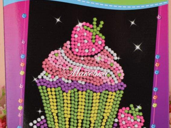 Аппликация с пайетками Пирожное. А4, 952569, 1 Вересня Аппликация с пайетками Пирожное. А4, 952569, 1 Вересня