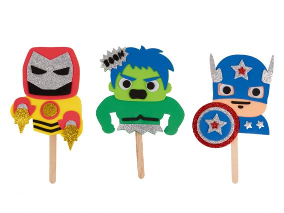 954550 Набір для творчості 1Вересня Супергерої ляльковий театр, аплікація з фоаміран ЕВА