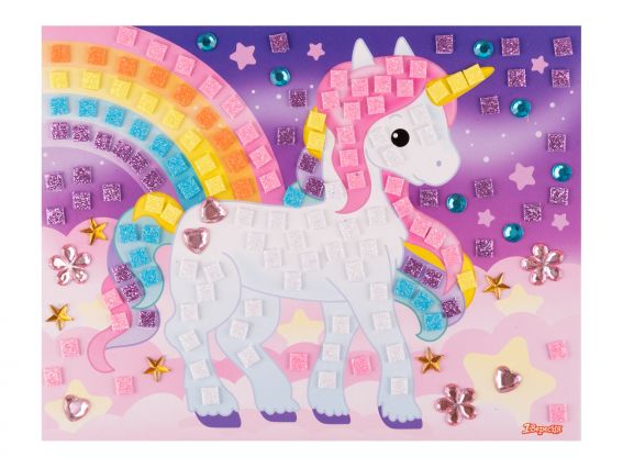 954573 Набор для творчества 1Вересня Единорог, аппликация мозаика из фоамирана ЭВА и страз