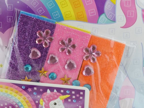 954573 Набор для творчества 1Вересня Единорог, аппликация мозаика из фоамирана ЭВА и страз