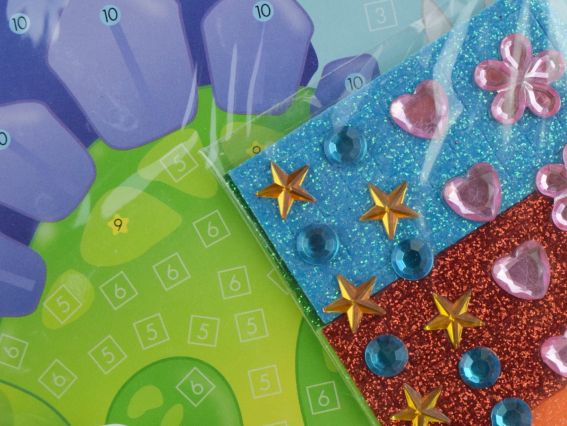 954574 Набор для творчества 1Вересня Динозаврик, аппликация мозаика из фоамирана ЭВА и страз