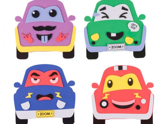 954590 Набір для творчості 1Вересня Машинки, аплікація з фоамірану ЕВА