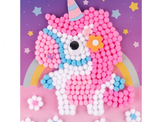 954591 Набор для творчества 1Вересня Единорог, аппликация с помпонами ЭВА