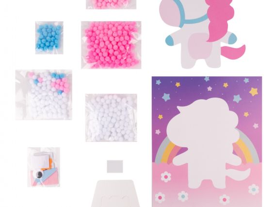 954591 Набор для творчества 1Вересня Единорог, аппликация с помпонами ЭВА