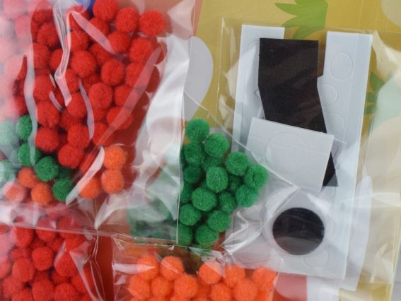 954592 Набір для творчості 1Вересня Динозаврик, аплікація з помпонами ЕВА