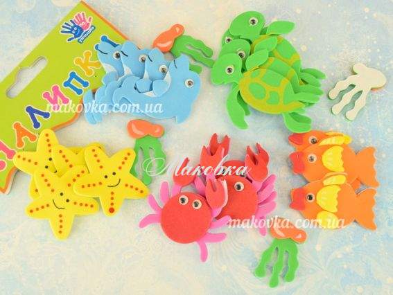 Наклейки Подводный мир, ЭВА фоам, 25 шт 951625,  Ухтишко Наклейки Подводный мир, ЭВА фоам, 25 шт 951625,  Ухтишко