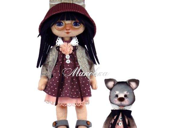 Набір для шиття Іграшка лялька Дівчинка з котиком К1075 ZOOSapiens Набір для шиття Іграшка лялька Дівчинка з котиком К1075 ZOOSapiens