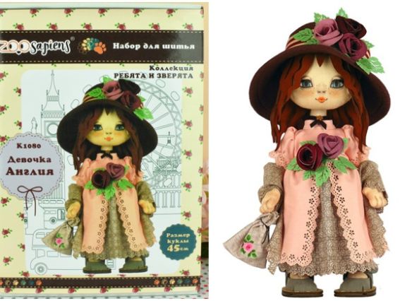 Набор для шитья Игрушка кукла Девочка Англия К1080 ZOOSapiens Набор для шитья Игрушка кукла Девочка Англия К1080 ZOOSapiens
