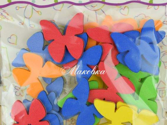 Наклейки мягкие №2 Бабочки, самоклеющиеся, 20 шт ассорти, Апли-крапли Наклейки мягкие №2 Бабочки, самоклеющиеся, 20 шт ассорти, Апли-крапли