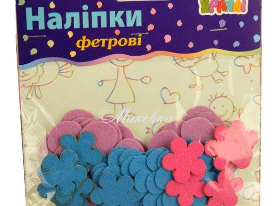 Наклейки Цветы микс, из фетра, НФ-01 Апли-крапли Наклейки Цветы микс, из фетра, НФ-01 Апли-крапли