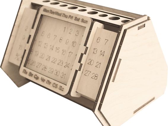 018-F Набір-Конструктор Вічний календар - органайзер та підставка для канцтоварів, Чарівна мить 018-F Набір-Конструктор Вічний календар - органайзер та підставка для канцтоварів, Чарівна мить