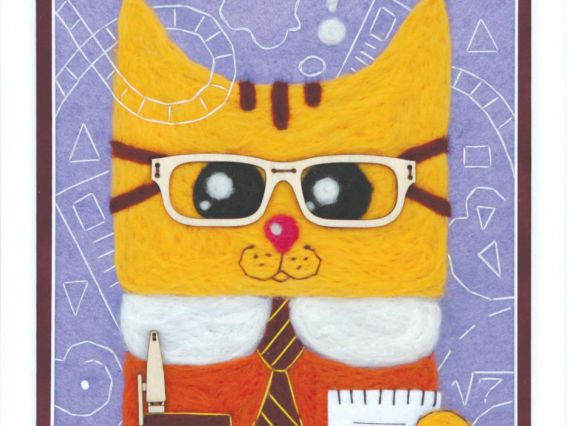 Набор для валяния картины В-201 Кот-ученный, Чаривна мыть Набор для валяния картины В-201 Кот-ученный, Чаривна мыть