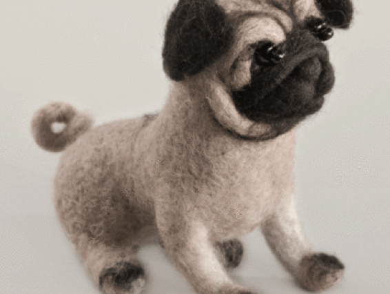 Набір для творчості. Валяння іграшки В-149 Мопс (собака), Чарівна мить