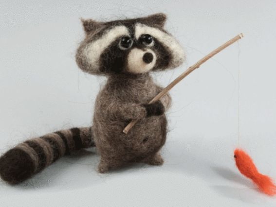 Набор для валяния В-133 Енот, Чаривна мыть Набор для валяния В-133 Енот, Чаривна мыть