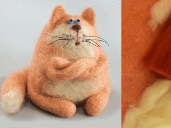 Набор для валяния В-140 Теодор (кот) , Чаривна мыть