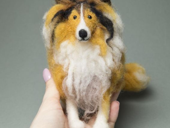 Набір для творчості. Валяння іграшки В-150 Коллі (собака), Чарівна мить