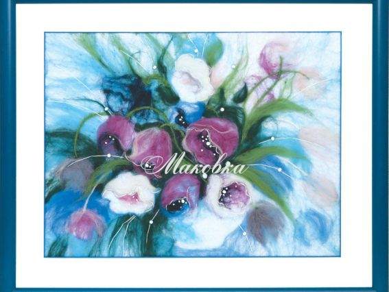 Набор для валяния картины В-199 Утренние тюльпаны, Чаривна мыть