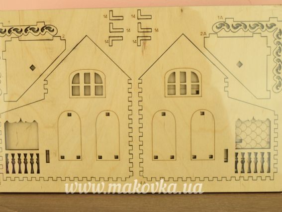 Набор для творчества 001-F Конструктор копилка На будинок, 17*16*13,5 см, фанера, Чарівна мить