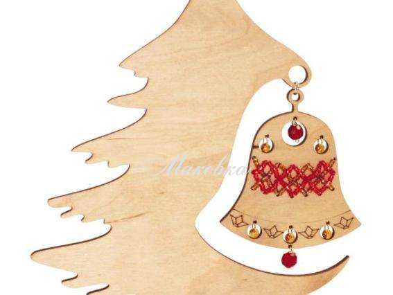 Новорічна прикраса Святковий передзвон 043-F набір для творчості Чарівна мить Новорічна прикраса Святковий передзвон 043-F набір для творчості Чарівна мить