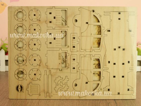 Набір для творчості 054-F Конструктор Ретро автомобіль, 20х7,5х8,5 см, фанера, Чарівна мить