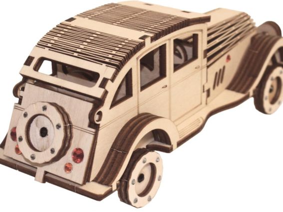 Набір для творчості 054-F Конструктор Ретро автомобіль, 20х7,5х8,5 см, фанера, Чарівна мить