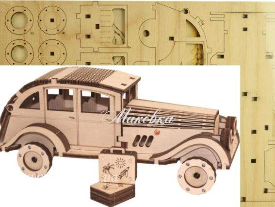 054-F Набор-Конструктор Ретро автомобиль, Чаривна мыть