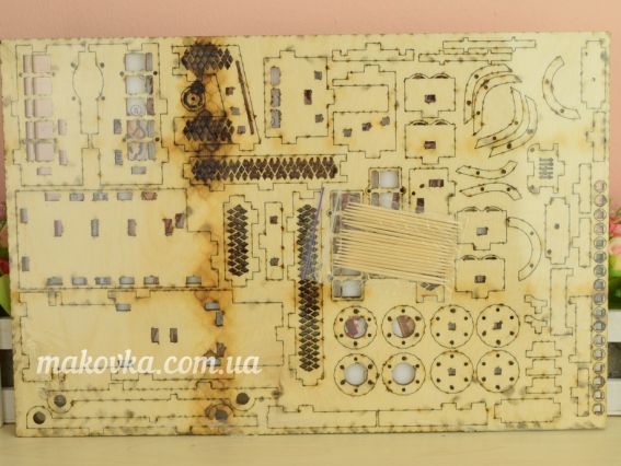 Набір для творчості F106 Набір-Конструктор Двоповерховий автобус 6х15х8 см, фанера, Чарівна мить