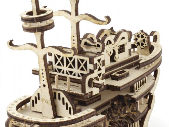 Набір для творчості F-121 Конструктор кораблик Space storm X3000  5*6*11см, фанера, бісер, Чарівна мить