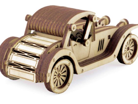 Набір для творчості 146-F Конструктор Авто Hot rod (12.5х6х5см), фанера, Чарівна мить