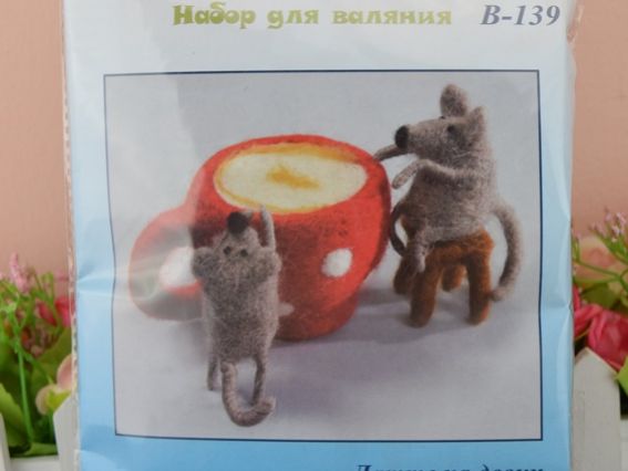 В-139 Латте на двох, набір для валяння іграшки 8,5х12,5см, Чаривна мить