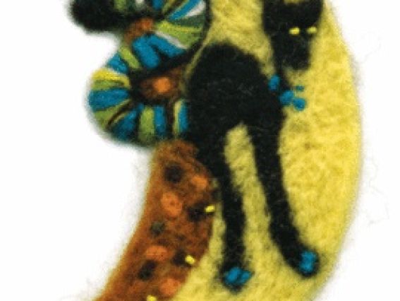 Набір для творчості. Валяння іграшки В-25 Кіт на місяці, Чарівна мить