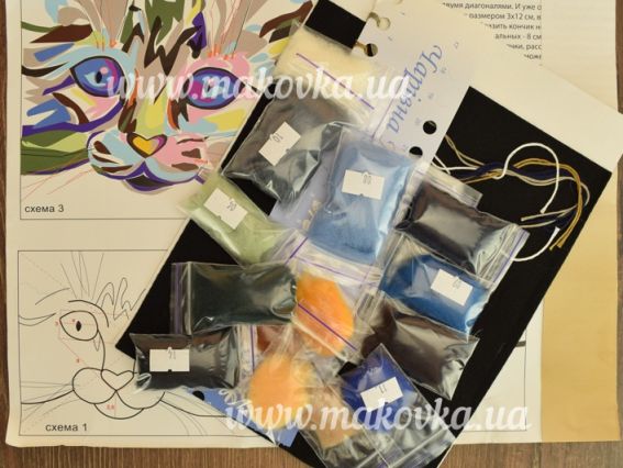 Набор для творчества. Валяние картины Шерстяная акварель В-36 Тимми, Чаривна мыть 