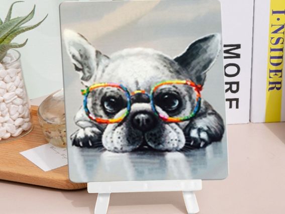 Картина стразами 5D 177077 Думи мої21х25см Діамантові ручки, Go to Art підставка  JA26042