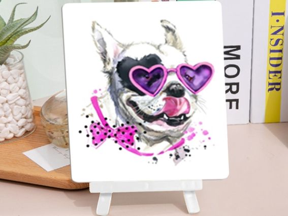 Картина стразами 5D 177087  В рожевому світі 21х25см Діамантові ручки, Go to Art підставка  JA26061