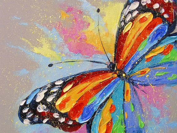 Картина стразами 177143 Бабочка. Дарчук О.. Go to Art Диамантовые ручки на подрамнике