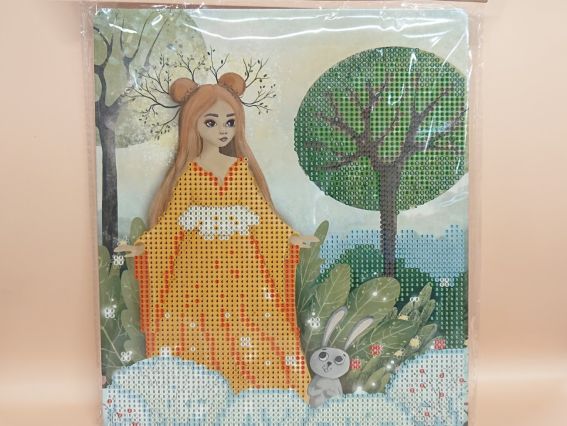 Картина стразами 5D 177183 Весенняя фея Худ. Сивер, 21х25см Go to Art, на подставке