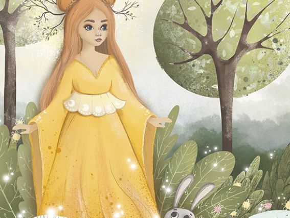 Картина стразами 5D 177183 Весенняя фея Худ. Сивер, 21х25см Go to Art, на подставке