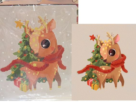 Рождественский олененок Go to Art, 177206 набор для творчества со стразами 5D 