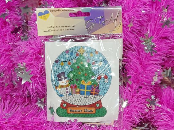 177227 Наліпка Веселих Свят, 11*9 см Go to Art діамантова мозаїка