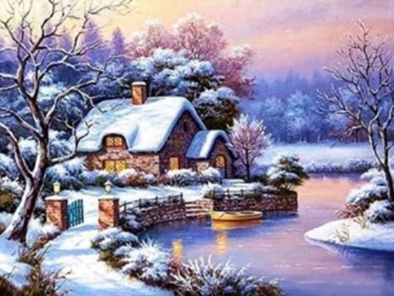 Картина стразами Зима пришла, набор 177260 Go to Art Диамантовые ручки на подрамнике