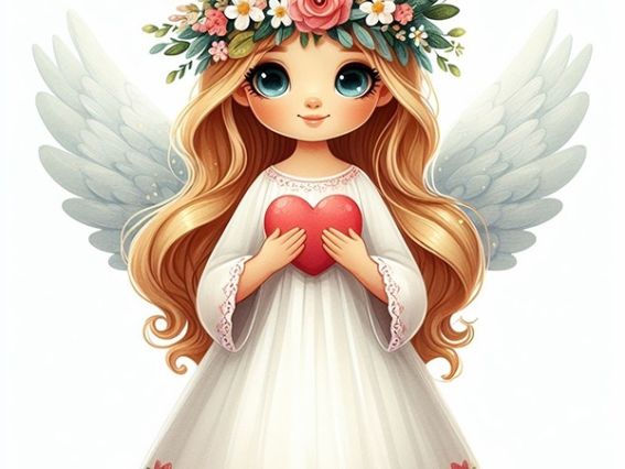 Набір діамантова мозаїка Янгол люблячого серця, 11*10 см Go to Art   177268