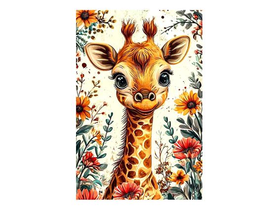 Картина стразами Малыш Жираф, набор 177371 Go to Art Диамантовые ручки на подрамнике