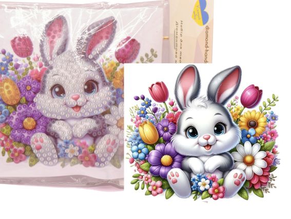 Наліпка Зайчик-сюрприз Go to Art, 177411 набір для творчості зі стразами  Наліпка Зайчик-сюрприз Go to Art, 177411 набір для творчості зі стразами 