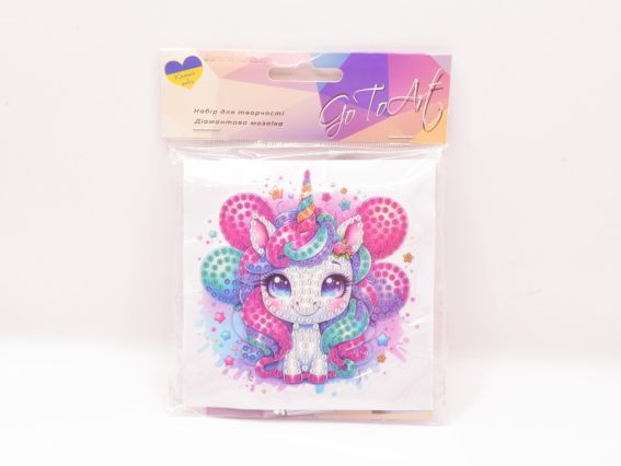 Набір діамантова мозаїка Єдиноріжка, 11*10 см Go to Art 177412