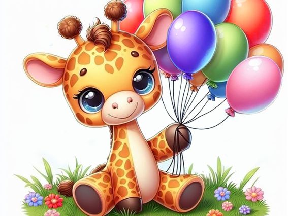 Набір діамантова мозаїка Щасливий жирафик, 11*10 см Go to Art 177444