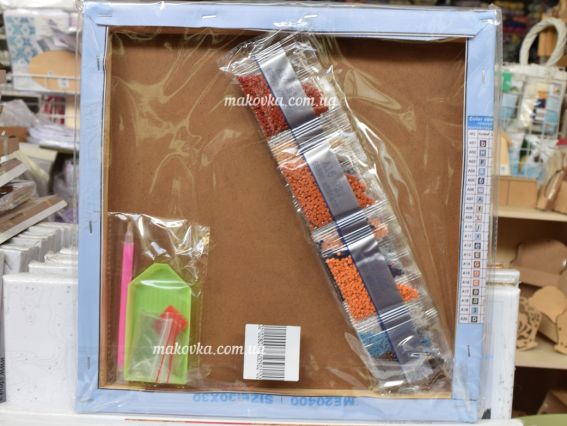 Картина стразами MЕ20400 Сила та ніжність (тигр), набір 178196 Діамантові ручки на підрамнику