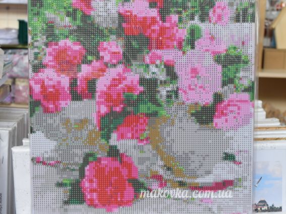 Картина стразами МЕ24475 Рожеве натхнення, набір 178200 Діамантові ручки на підрамнику