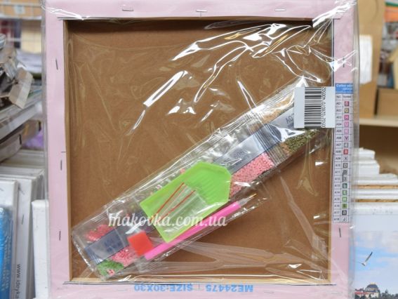 Картина стразами МЕ24475 Рожеве натхнення, набір 178200 Діамантові ручки на підрамнику