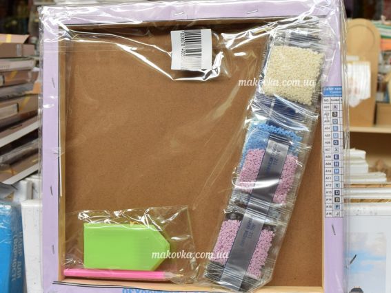 Картина стразами MЕ24480 Турбота (тигри), набір 178201 Діамантові ручки на підрамнику