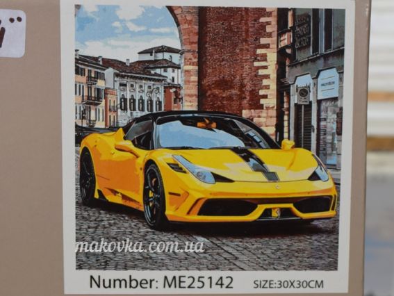 Картина стразами ME25142 Суперавто, набір 178212 Діамантові ручки на підрамнику